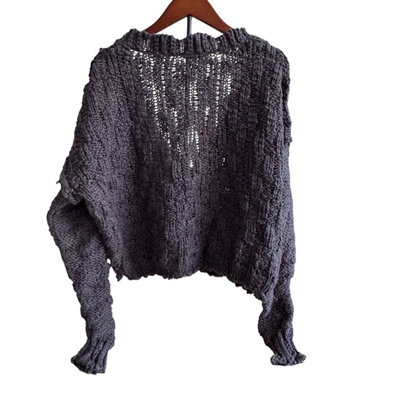 Free People Oversized Bohemian Crop Sweater - Picture 8 of 10